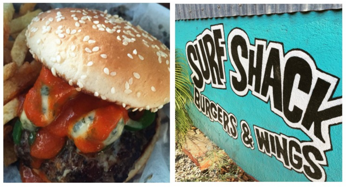 The surf shack burgers and wings in Tamarindo